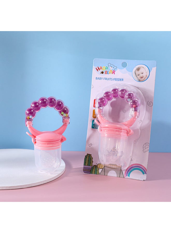 Hot Bell Bite Bag Multi-color Bite Fruit Soothing Pacifier Food Supplement Rattle Fruit Soothing Bite Music