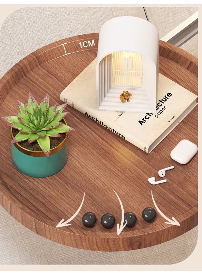 general Wall-Mounted Folding Round Tray Table, Space-Saving Flip-Down Desk, Extendable Wall Nightstand, Compact Foldable Dining Table for Bedroom, Living Room & Study - Image 2