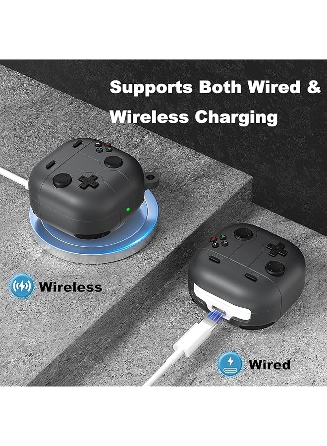 إيروريكس حافظات سماعات الرأس لسماعات سامسونج جالكسي بودز برو 2 حافظة جالكسي بودز 2 حافظة جالكسي بودز في حافظة جالكسي بودز برو حافظة جالكسي بودز لايف غطاء سيليكون بتصميم لاعب ألعاب - Image 5