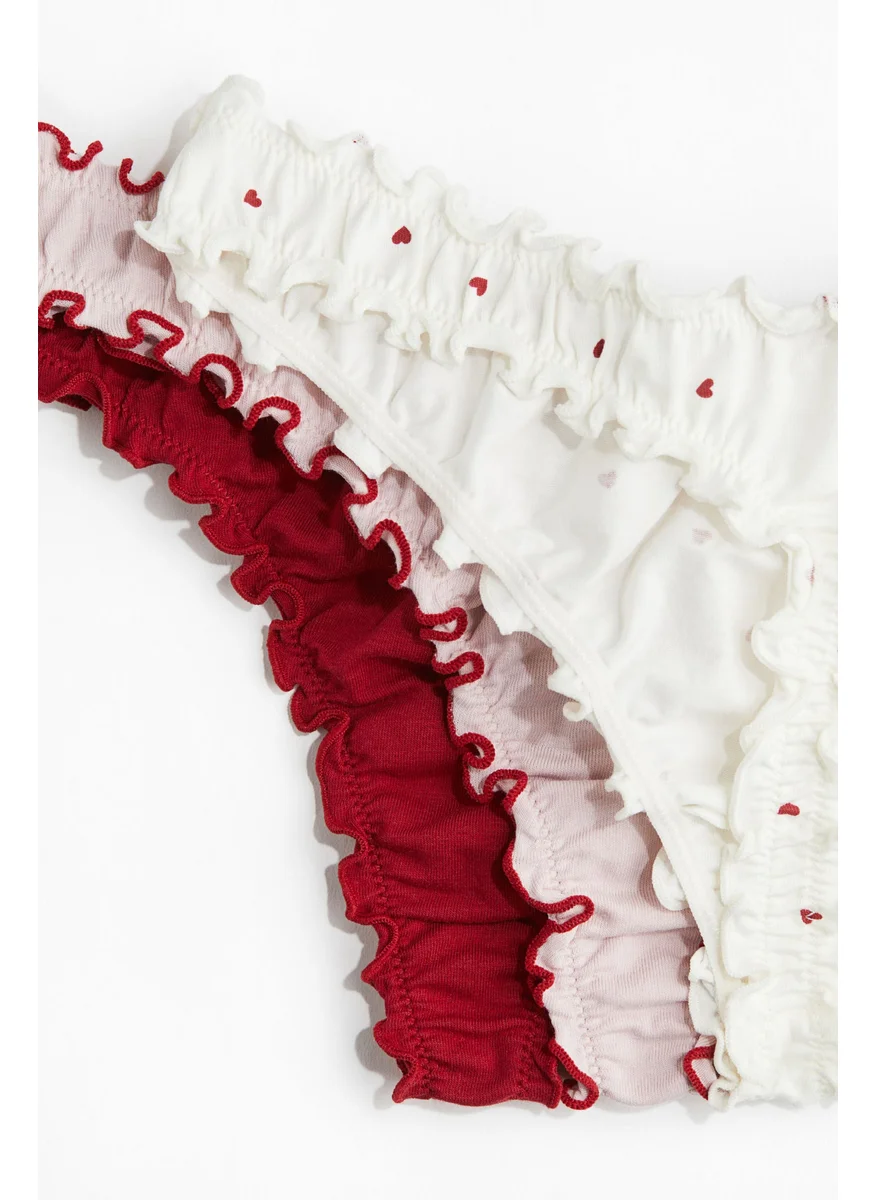H&M 3-Pack Overlock-Detail Thong Briefs