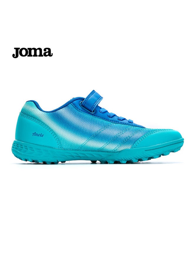 Joma Soccer Shoes Tf Broken Nail Youth Children Primary School Students Anti-slip Breathable Soccer Training Shoes Blue/orange 34 - Image 4