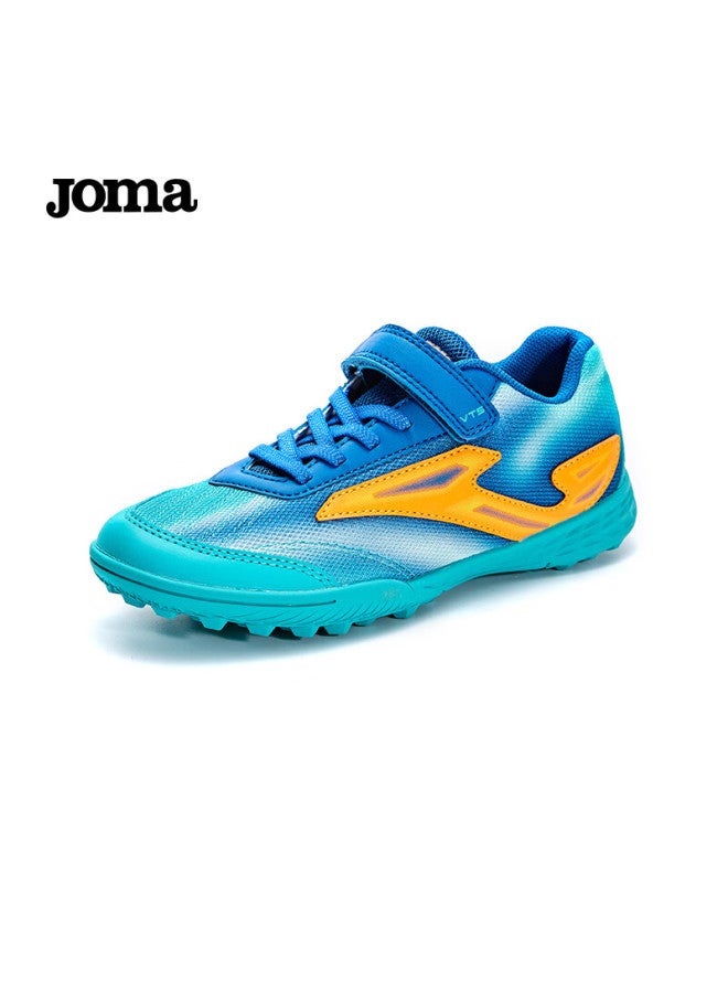 Joma Soccer Shoes Tf Broken Nail Youth Children Primary School Students Anti-slip Breathable Soccer Training Shoes Blue/orange 34 - Image 5