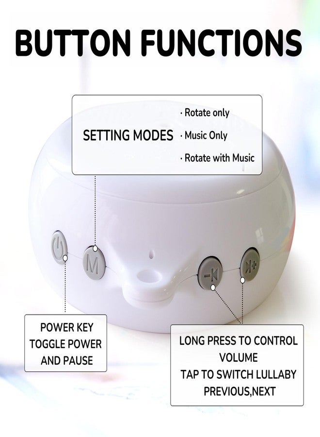 Vlokup Baby Mobile Motor, Music Box for Crib Mobile, 3 Modes (Music Only, Spin Only, Both), Adjustable Volume, Auto Off 30 Minutes, Crib Mobile Spinner for Baby Nursery - Image 4