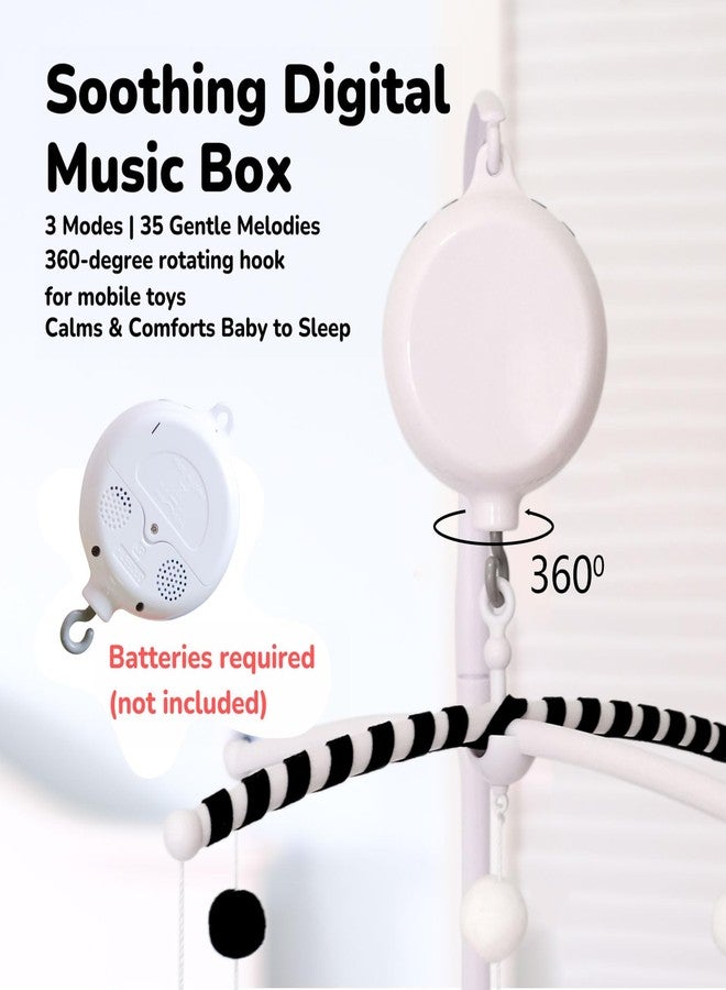 Vlokup Baby Mobile Motor, Music Box for Crib Mobile, 3 Modes (Music Only, Spin Only, Both), Adjustable Volume, Auto Off 30 Minutes, Crib Mobile Spinner for Baby Nursery - Image 3