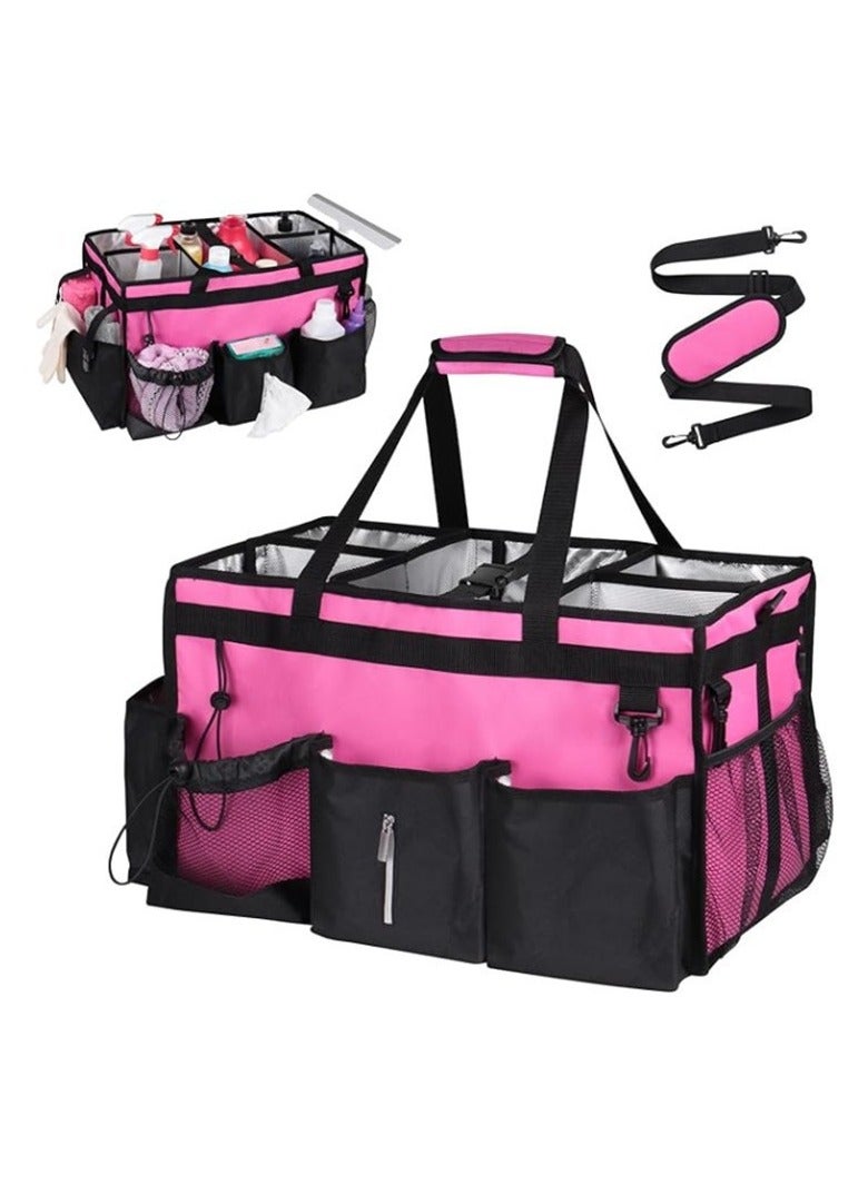 Housekeeping Cleaning Wearable Storage Bag - Extra-Large Capacity Cleaning Supplies Storage Box Adjustable Shoulder Strap Waterproof and Wear-Resistant Tool Kit - Image 1