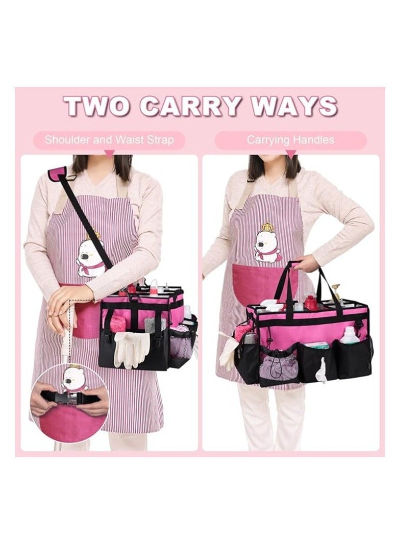 Housekeeping Cleaning Wearable Storage Bag - Extra-Large Capacity Cleaning Supplies Storage Box Adjustable Shoulder Strap Waterproof and Wear-Resistant Tool Kit - Image 4