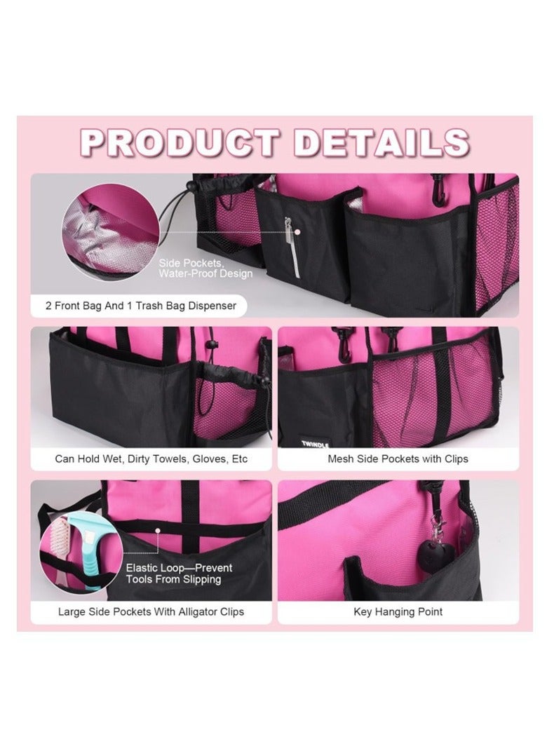 Housekeeping Cleaning Wearable Storage Bag - Extra-Large Capacity Cleaning Supplies Storage Box Adjustable Shoulder Strap Waterproof and Wear-Resistant Tool Kit - Image 3