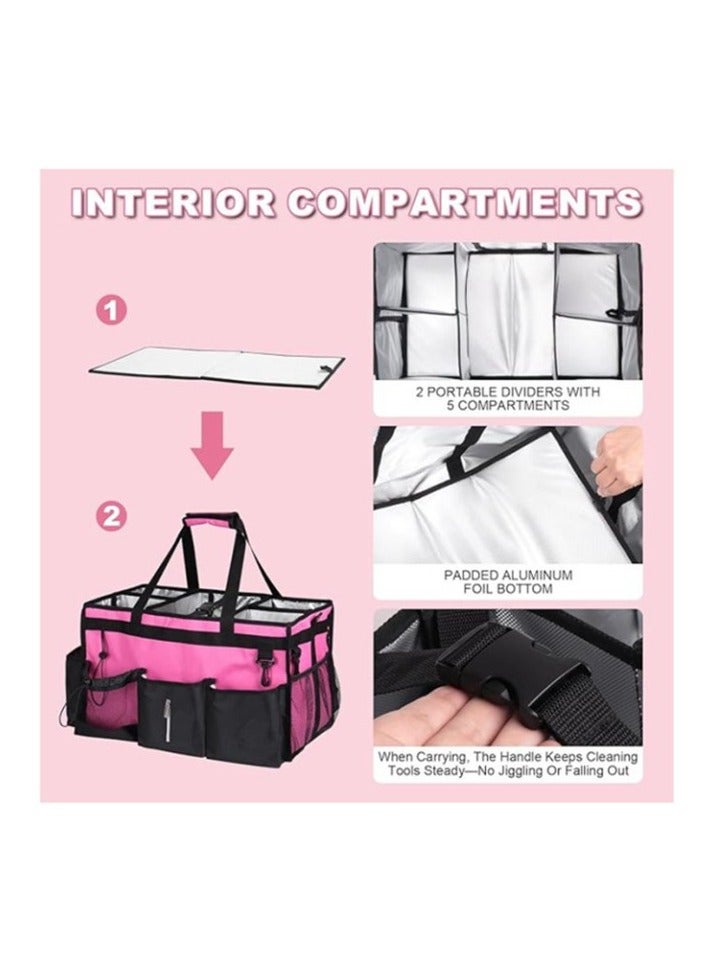 Housekeeping Cleaning Wearable Storage Bag - Extra-Large Capacity Cleaning Supplies Storage Box Adjustable Shoulder Strap Waterproof and Wear-Resistant Tool Kit - Image 2