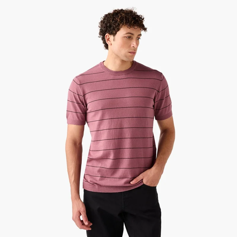 Splash FAV Striped Crew Neck T-shirt
