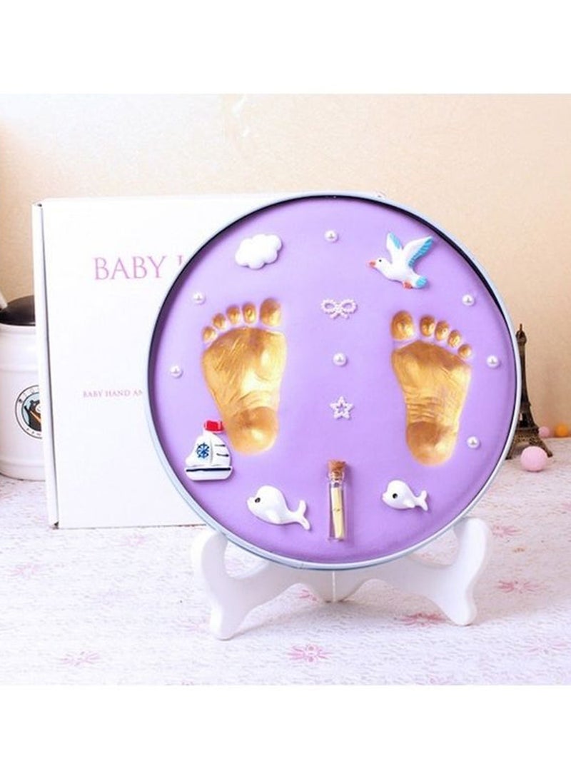 High Quality Mud Cartoon Design Newborn Footprint Kit With Easy No-Bake Drying For Kids - Image 2