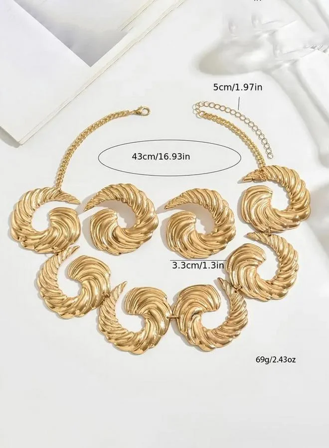 Take Two Take Two Textured Statement Necklace and Earrings Jewelry Set