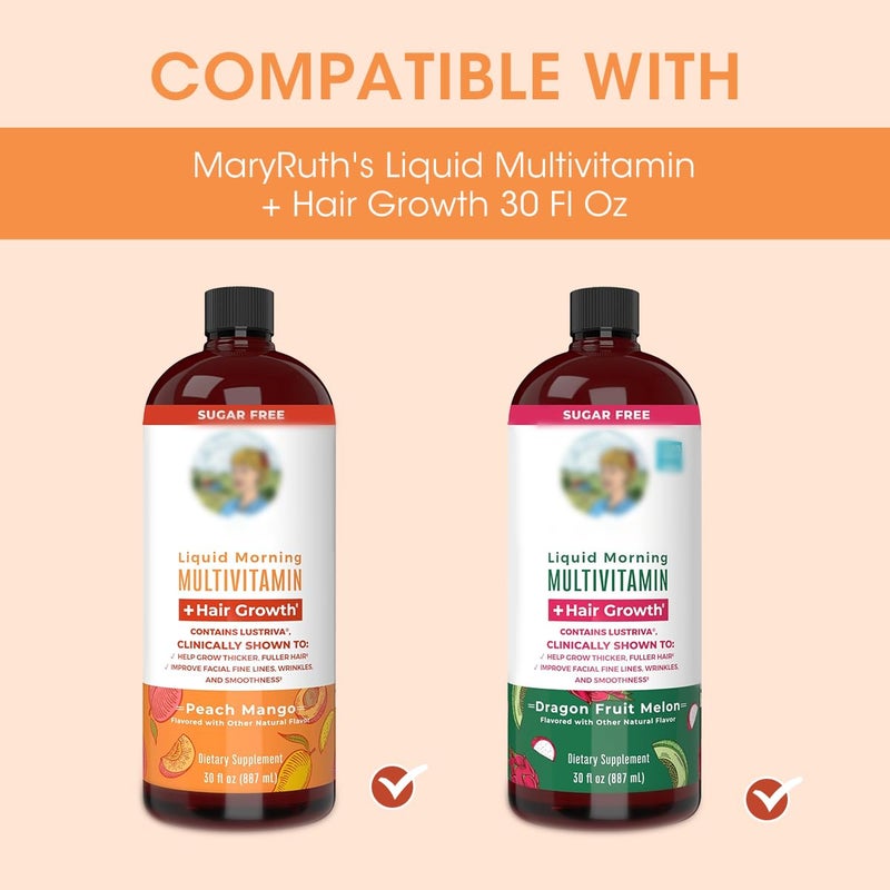 Aieve Shot Glass Set Compatible with MaryRuth's Liquid Multivitamin, Measuring Cups With Ounce Pump Dispenser for Mary Ruth Multivitamin Hair Growth - Image 4