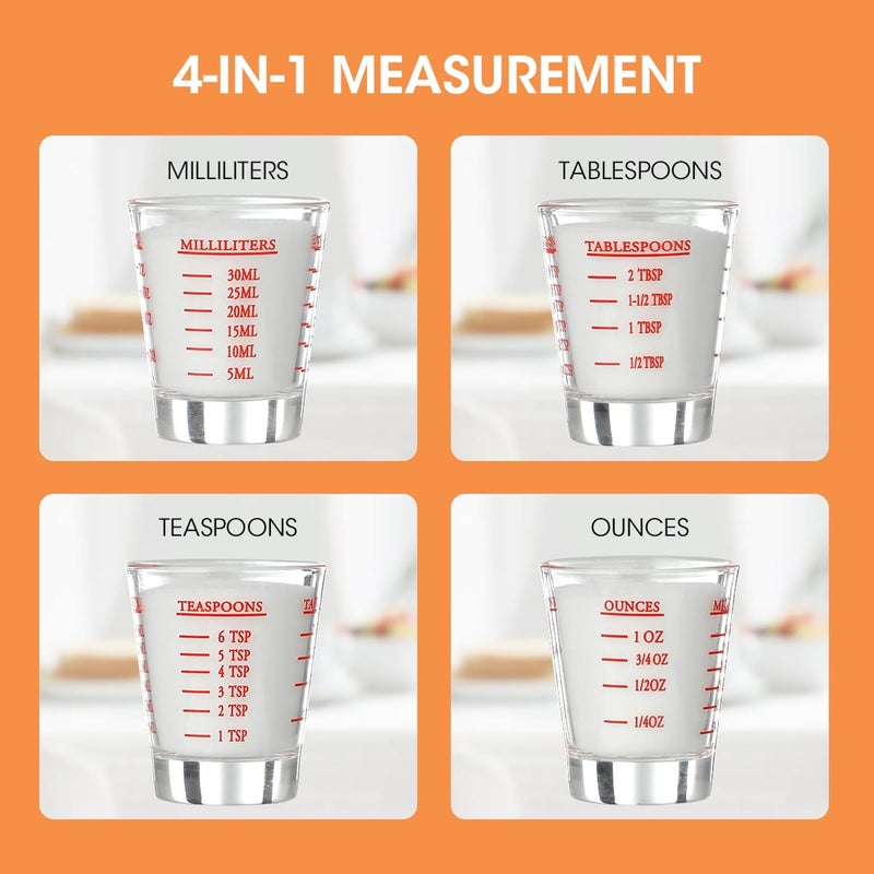 Aieve Shot Glass Set Compatible with MaryRuth's Liquid Multivitamin, Measuring Cups With Ounce Pump Dispenser for Mary Ruth Multivitamin Hair Growth - Image 2