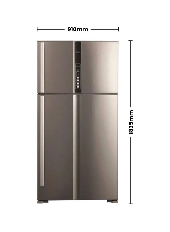 HITACHI 990L Gross/ 700L Net Capacity Top Mount Double Door Premium Refrigerator  with Dual Fan Cooling ,LED Panel ,Twist Ice Tray Rv990Puk1Kbsl Silver - Image 2