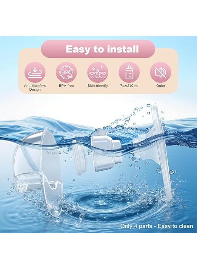 Hands-free breast pump, wearable pump with powerful suction, 4 modes and 12 levels (white, 2-pack) – effective, convenient and suitable for breastfeeding - Image 3