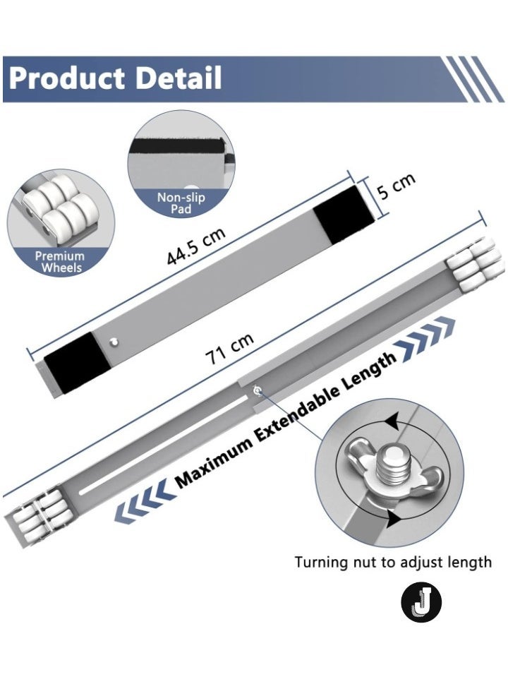 JAJEEK "Movable Adjustable Washing Machine Base with Brake – Heavy-Duty Base for Washer, Dryer, Refrigerator, Supports Up to 300kg, Grey" - Image 2