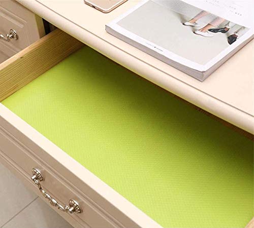 ElastPro (45 cm X 3 m X Pack of 3) Green EVA Food Grade Washable Anti Slip Mat/Sheet for Fridge, Shelf Liner, Table, Kitchen Drawer mat (Diamond Texture, Green) - Image 1
