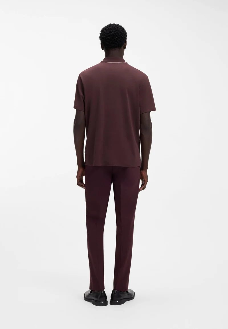 HUGO Cotton-jersey polo shirt with contrast trims