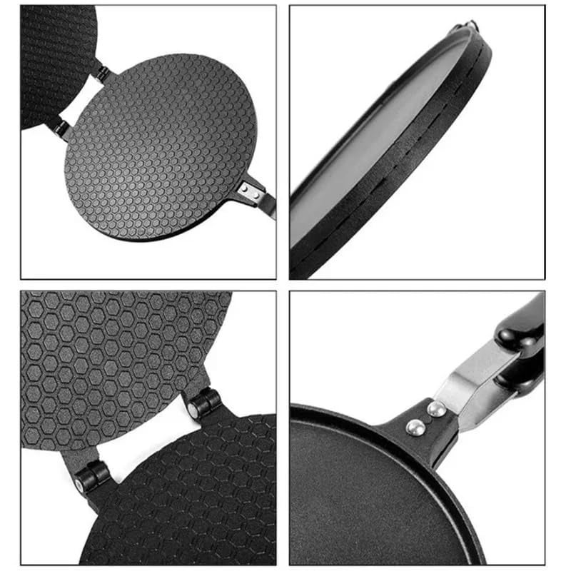 THW® Double Side Waffle Maker, Pancake Crispy Cone Omelet Plates Mold for Waffle Cups, Ice Cream Cone Maker, for Home Kitchen Restaurant Snack Stand Cake Shop (GAS STOVE ONLY) - Image 5