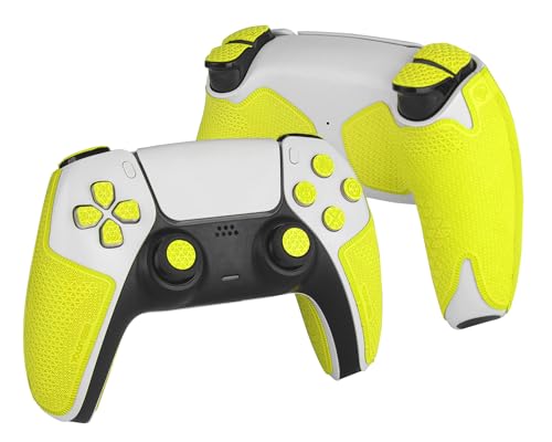 TALONGAMES Controller Grip Tapes Compatible with PS5 DualSense, Ultra Version Anti Slip Tape, Sweat Absorbent, Skin kit, Compatible with PlayStation 5 Controllers Grips, Buttons, Trigge, D-pad Neon - Image 2