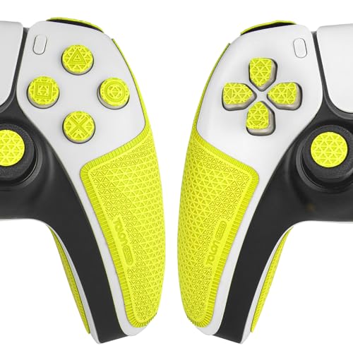 TALONGAMES Controller Grip Tapes Compatible with PS5 DualSense, Ultra Version Anti Slip Tape, Sweat Absorbent, Skin kit, Compatible with PlayStation 5 Controllers Grips, Buttons, Trigge, D-pad Neon - Image 4