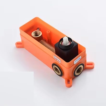 B BACKLINE صنبور خلاط حوض ب براكلاين من النحاس مع تركيب على الحائط بمقبض واحد لصنبور حوض الحمام مع صنبور ماء ساخن وبارد لصنبور الحمام وغرفة المعيشة بالنيكل المصقول - Image 5