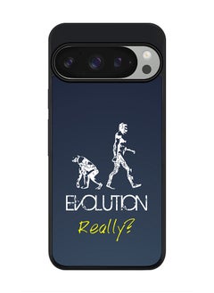 For Google Pixel 9 Pro Case,Slim fit Camera Protection, Shockproof Thin Phone cover - Evolution, Really (Grey)