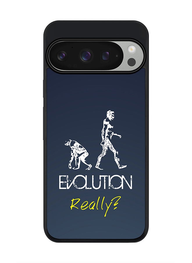 Stylizedd - For Google Pixel 9 Pro Case,Slim fit Camera Protection, Shockproof Thin Phone cover - Evolution, Really (Grey) - Image 1