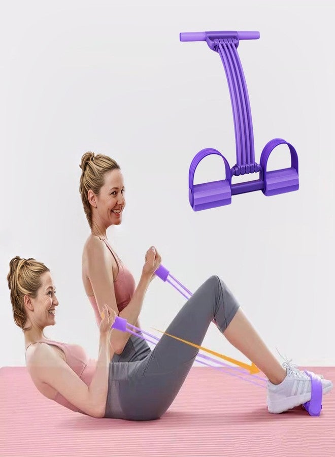 Luzly Pedal Resistance Band with Handle 8 Tube 3-in-1 Adjustable Resistance Band with 8 Levels & Foot Pedals, Sit Up Exercise Equipment,Multifunctional Fitness Band for Legs, Arms, Abs, Butt Workout at Home - Image 1