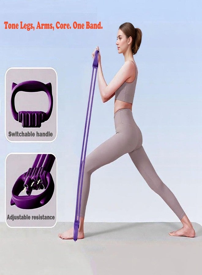 Luzly Pedal Resistance Band with Handle 8 Tube 3-in-1 Adjustable Resistance Band with 8 Levels & Foot Pedals, Sit Up Exercise Equipment,Multifunctional Fitness Band for Legs, Arms, Abs, Butt Workout at Home - Image 2