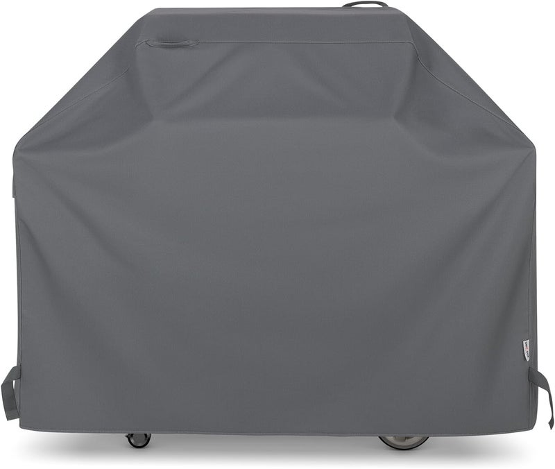 Unicook Grill Cover for Outdoor Grill, 60 Inch BBQ Cover, Heavy Duty Waterproof, Fade Resistant, Weather Resistant, Anti-Rip, Gas Grill Cover Compatible with Weber, Char-Broil, Nexgrill, etc. Grey - Image 1