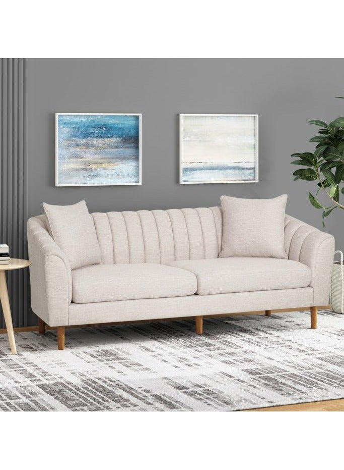A to Z Furniture Natasha Contemporary Sofa Loveseat in Beige Color Contemporary Sofa Loveseat  - Image 1