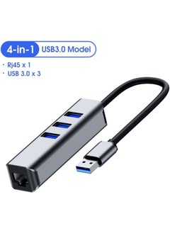 Cordova Multi USB Port Hub Splitter OTG USB C Data Hubs RJ45 & x 3 USB 3.0  - Image 2