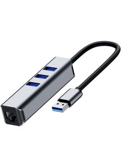 Cordova Multi USB Port Hub Splitter OTG USB C Data Hubs RJ45 & x 3 USB 3.0  - Image 1