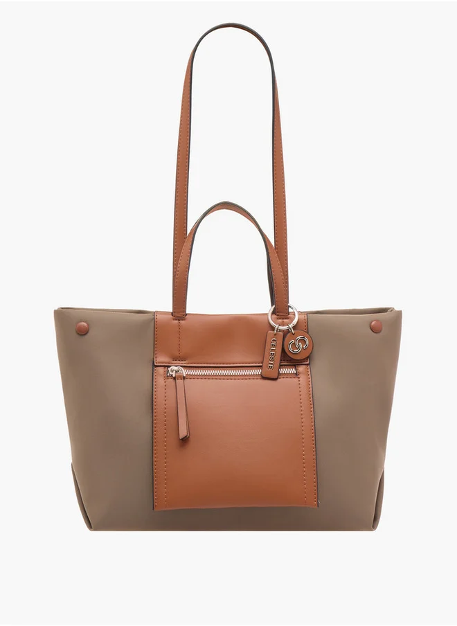 سيليست Paneled Tote Bag with Double Handles