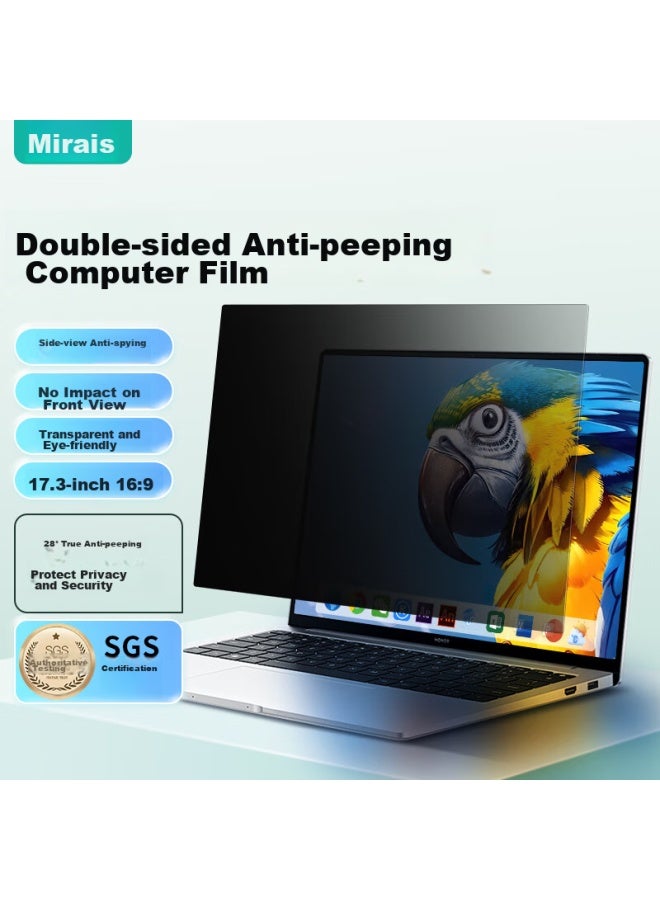 Mryc Mirusi Computer Privacy Screen Protector, 360-degree Anti-peeping, For Laptop And Desktop Monitor, Privacy Protection Film, Anti-spy Screen, 17.3 Inches - Image 1