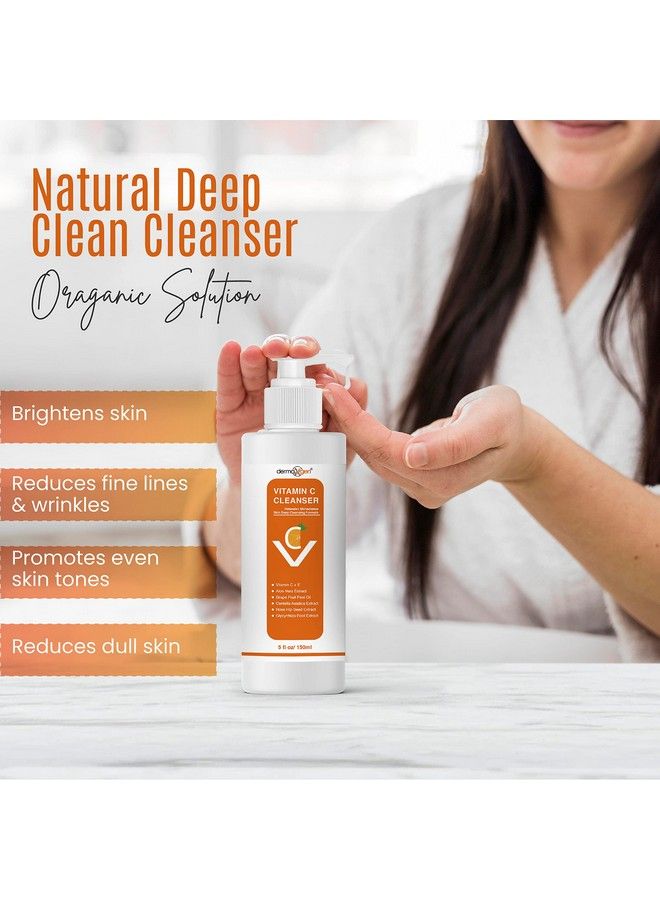 dermaxgen Vitamin C Facial Cleanser With Rose Hip Seed Oil And Aloe Vera Natural Pure And Organic Ingredients 5.0 Oz. / 150 Ml - Image 5