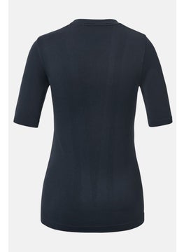 Tchibo Women Performance Fit Short Sleeve Training T-Shirts, Navy Blue  - Image 3