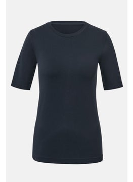 Tchibo Women Performance Fit Short Sleeve Training T-Shirts, Navy Blue  - Image 2