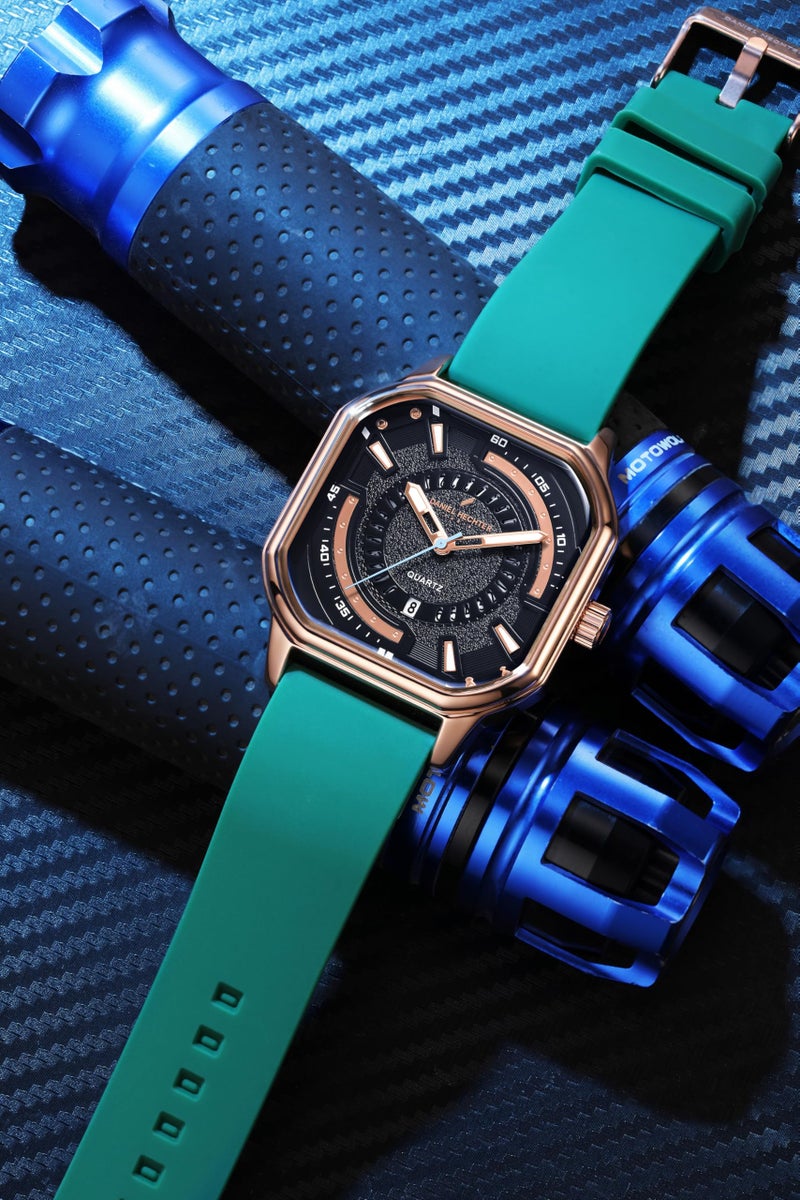 Daniel Hechter Paris Rivoli Collection Modern Analog Watch for Men with Octagon Dial and Silicon Band-DHM1003 - Image 5