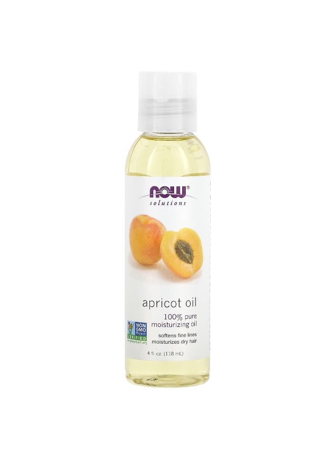 Now Foods NOW Foods, Solutions, Apricot Oil, 4 fl oz (118 ml)  - Image 1