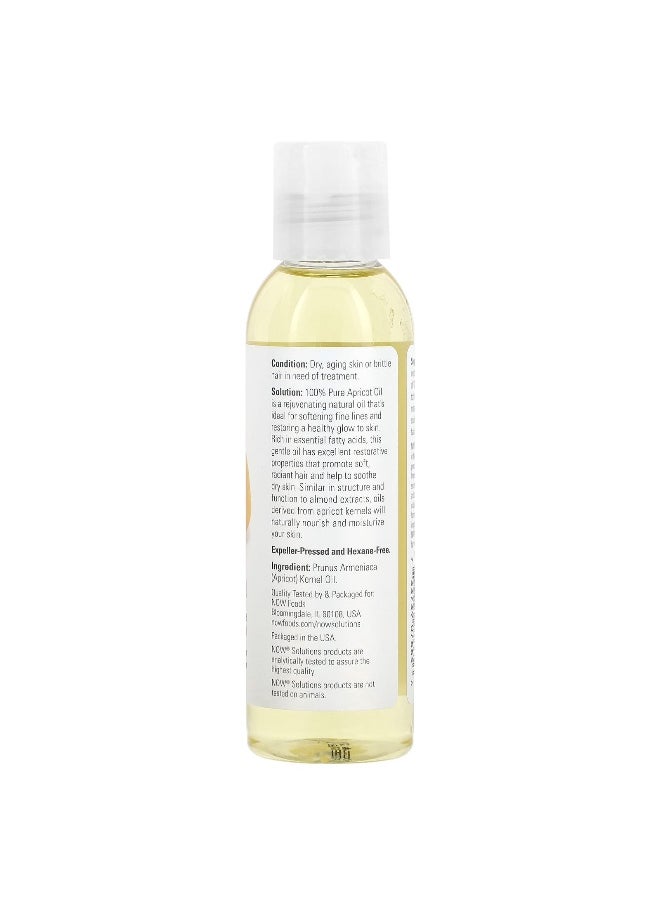 Now Foods NOW Foods, Solutions, Apricot Oil, 4 fl oz (118 ml)  - Image 2