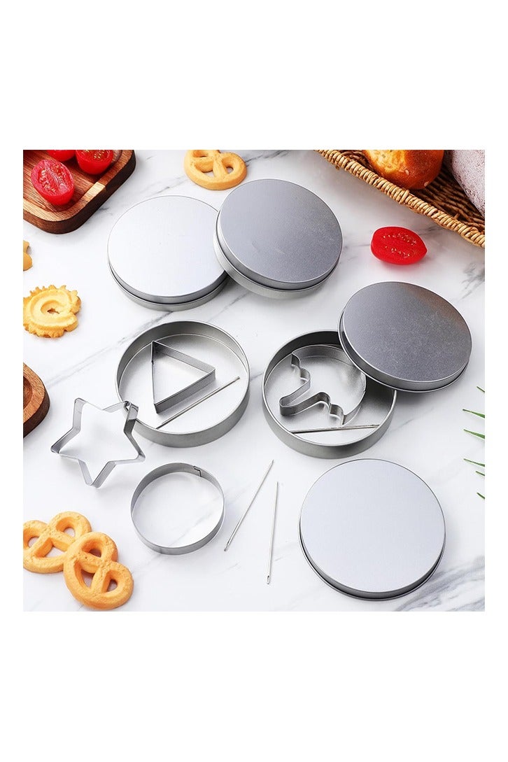 أدوات صنع حلوى السكر الكورية، مجموعة ألعاب السكر، قوالب البسكويت، قوالب الخبز على شكل مظلة مثلثة نجمة دائرية لحفلات عيد الميلاد، مجموعة البسكويت - Image 2