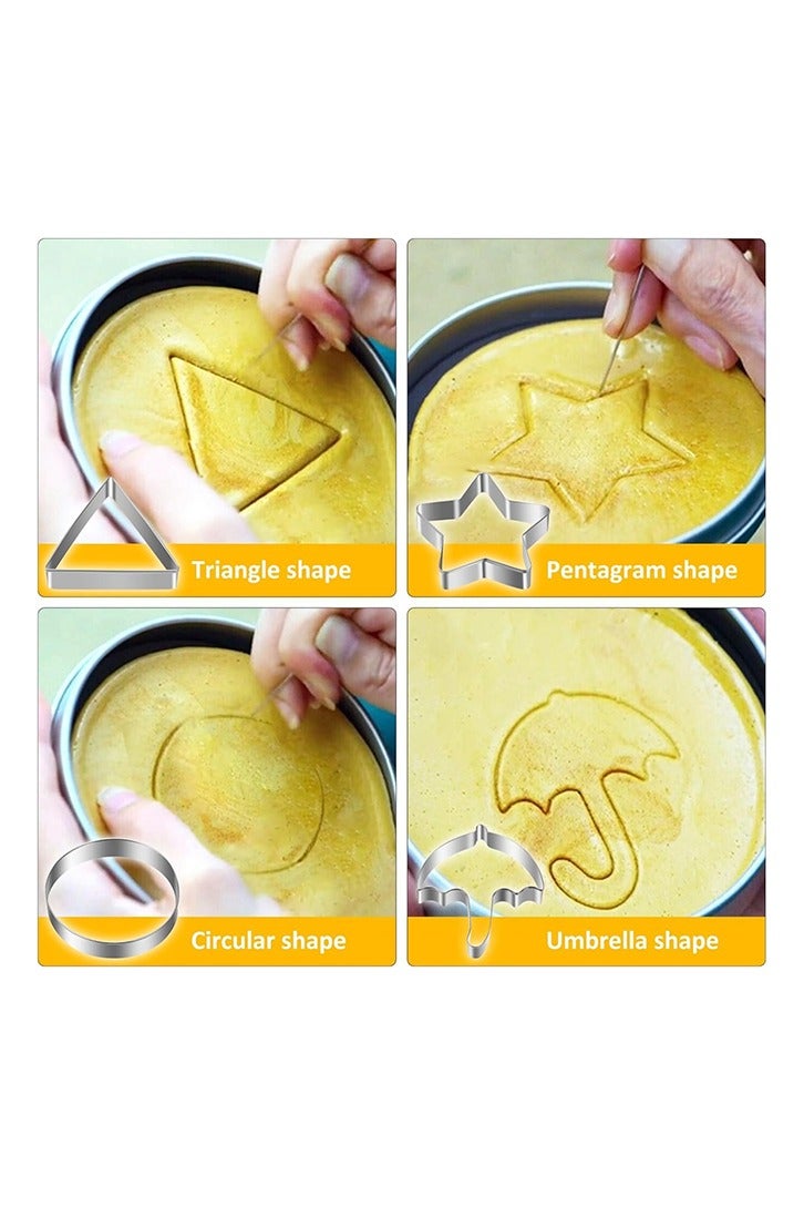 أدوات صنع حلوى السكر الكورية، مجموعة ألعاب السكر، قوالب البسكويت، قوالب الخبز على شكل مظلة مثلثة نجمة دائرية لحفلات عيد الميلاد، مجموعة البسكويت - Image 4
