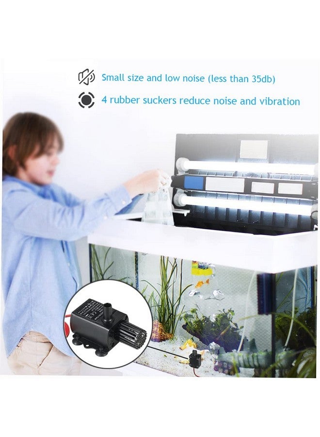 Decdeal Water Pump Aquarium, Submersible Water Pump, DC 12V 5W, Mini quiet Pump for Pond Aquarium Fish Tank, 280L/H, Lift 300cm - Image 2