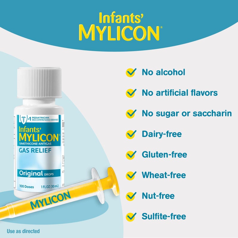 Mylicon Gas Relief Drops for Infants and Babies, Original Formula, 1 Fluid Ounce - Image 5