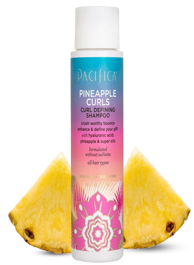 Pacifica Beauty 12.0 Fl Oz Pineapple Curls Curl Enhancing Shampoo - Hydrating & Frizz Control with Argan Oil & Hyaluronic Acid, Vegan + Cruelty Free - Image 1