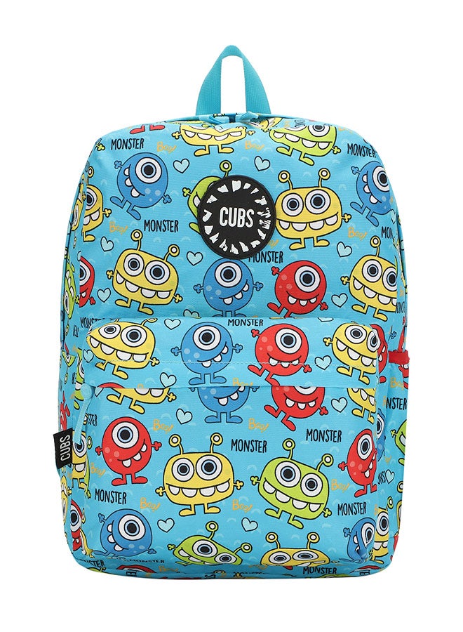 CUBS Monster Teeth Print Waterproof Kids 28L Backpack with zip closure Ideal for 6-12 years age group, Compatible with 15" Laptop - Image 1