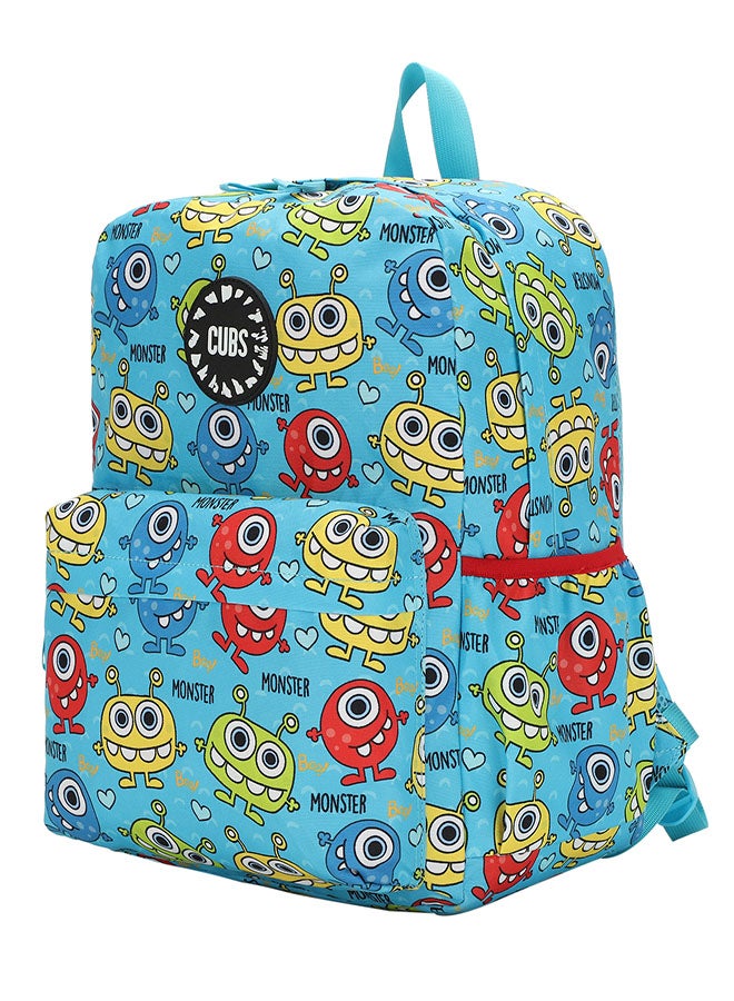 CUBS Monster Teeth Print Waterproof Kids 28L Backpack with zip closure Ideal for 6-12 years age group, Compatible with 15" Laptop - Image 2