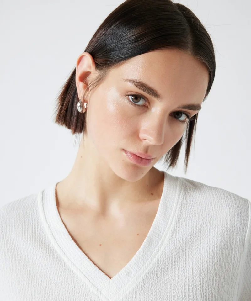 Miss İpekyol Basic V-Neck T-Shirt